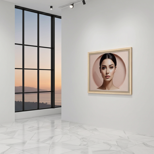 Elegant Minimalist Portrait Wall Art - Modern Feminine Line Art by Artflex Canvas