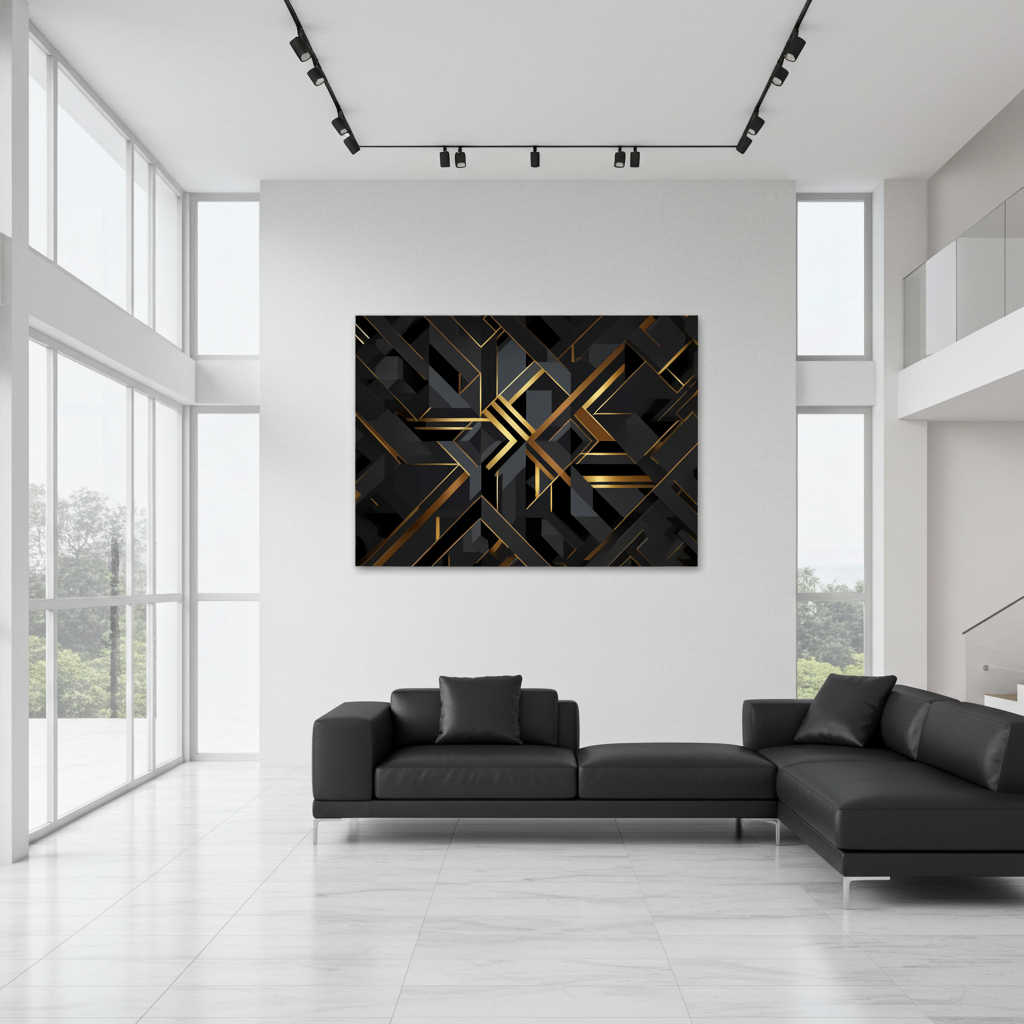 The Obsidian Lattice Luxury Art Print