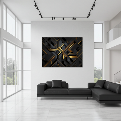 The Obsidian Lattice Luxury Art Print
