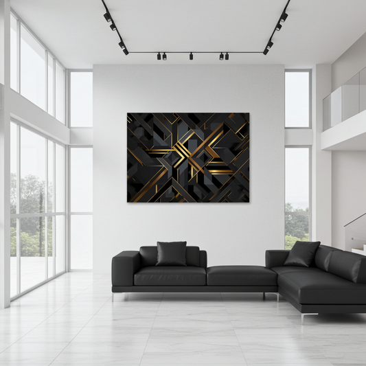 The Obsidian Lattice Luxury Art Print