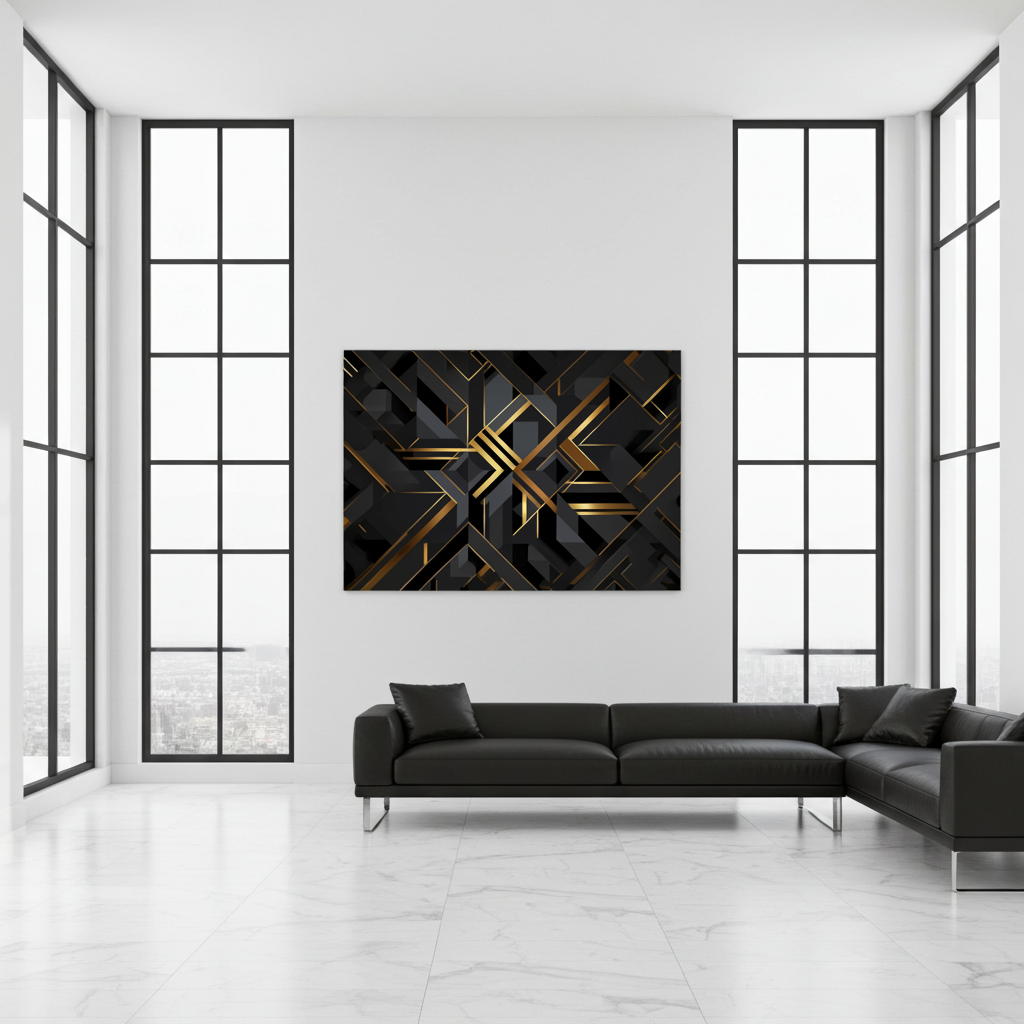 The Obsidian Lattice Luxury Art Print