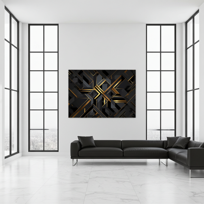 The Obsidian Lattice Luxury Art Print
