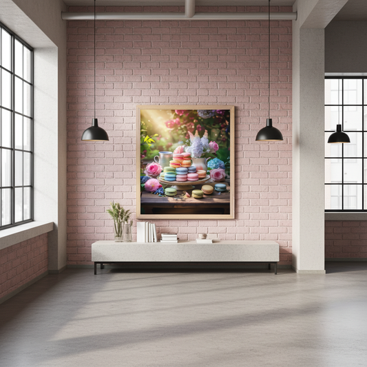 Pastel Macaron Garden Party | Whimsical Spring Still Life Wall art