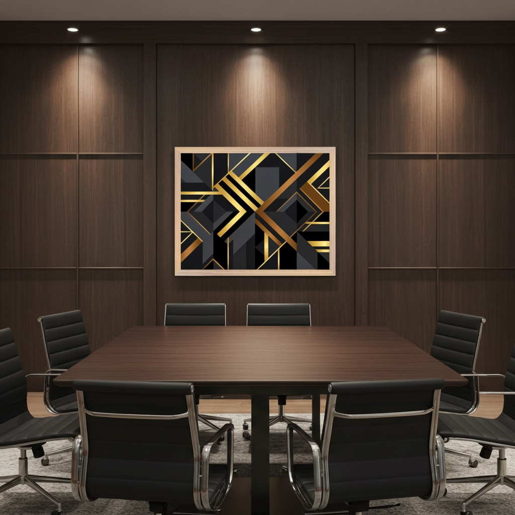 The Bold Chevron Prism Premium Wall Art