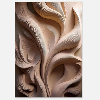 Minimalist white organic plaster texture wall art with custom details