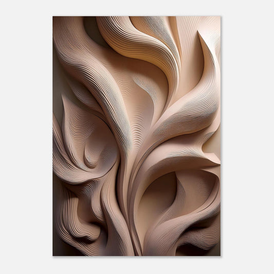 Minimalist white organic plaster texture wall art with custom details