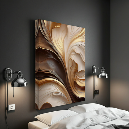 Liquid Gold Marble Abstract Art - Soft Ethereal Flow