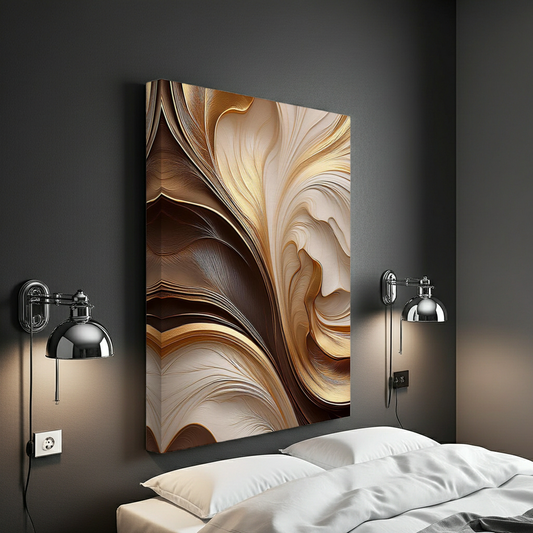 Liquid Gold Marble Abstract Art - Soft Ethereal Flow Canvas