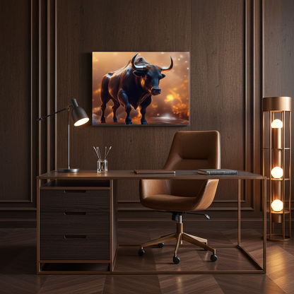 Wall art- The Wall Street Bull, The market's heartbeat captured in bronze.