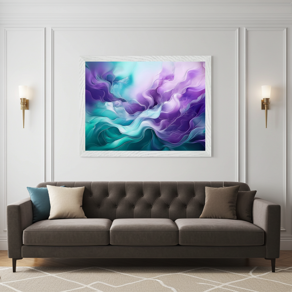 "Fluid Luminescence" Opalescent Ethereal Wall Art