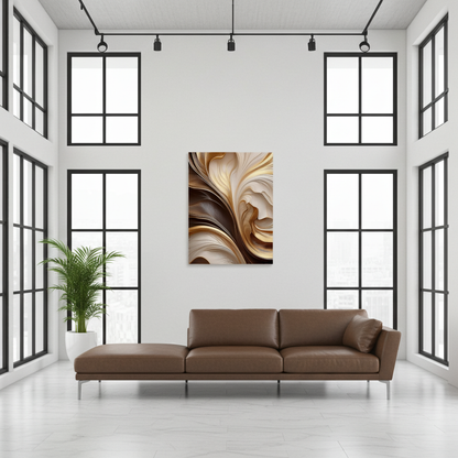 Liquid Gold Marble Abstract Art - Soft Ethereal Flow