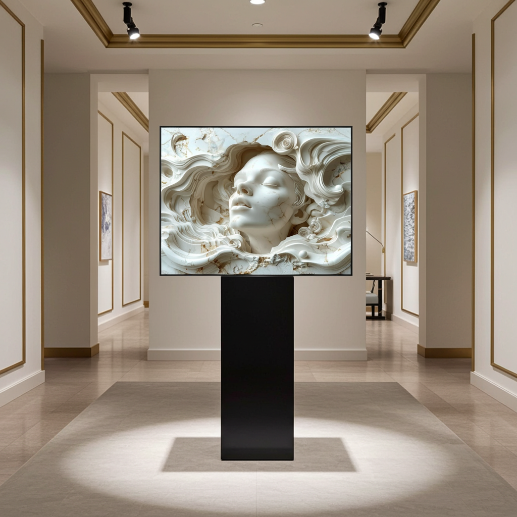 Layered Plaster 3D Face Sculpture Art - Modern Abstract Wall Decor