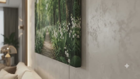 Lily of the Valley Path | Minimalist Spring Wall Art
