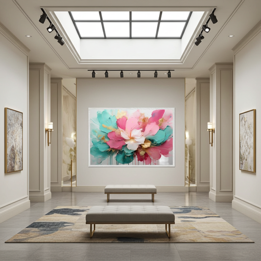 Pastel Petal Explosion | Modern Abstract Spring Art