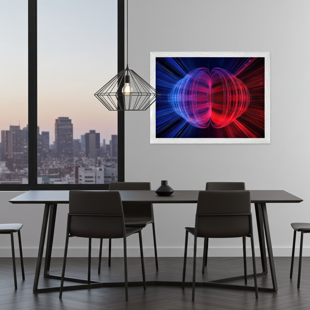 "Kinetic Pulse" Bold Geometric Abstract Wall Art