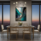 Luxury Abalone Turquoise and Gold Abstract Art - Modern Fluid Print