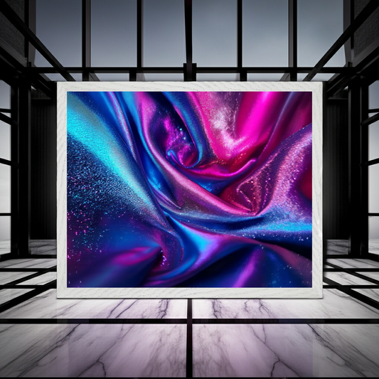"Digital Silk" Glitchy Glam Abstract Canvas