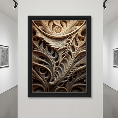 Golden Ribbon Flow Organic Abstract Sculpture Art - Intricate Modern Decor