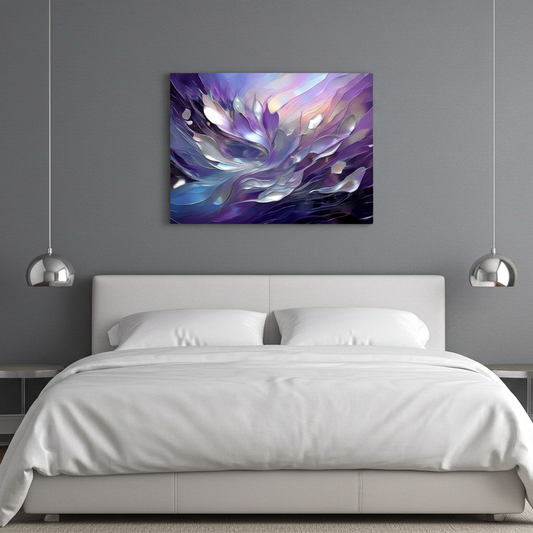 "Celestial Iridescence" Opalescent Abstract Wall Art