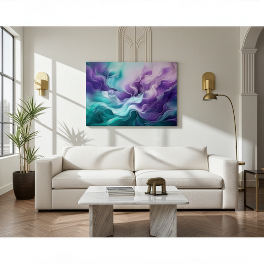 "Fluid Luminescence" Opalescent Ethereal Wall Art