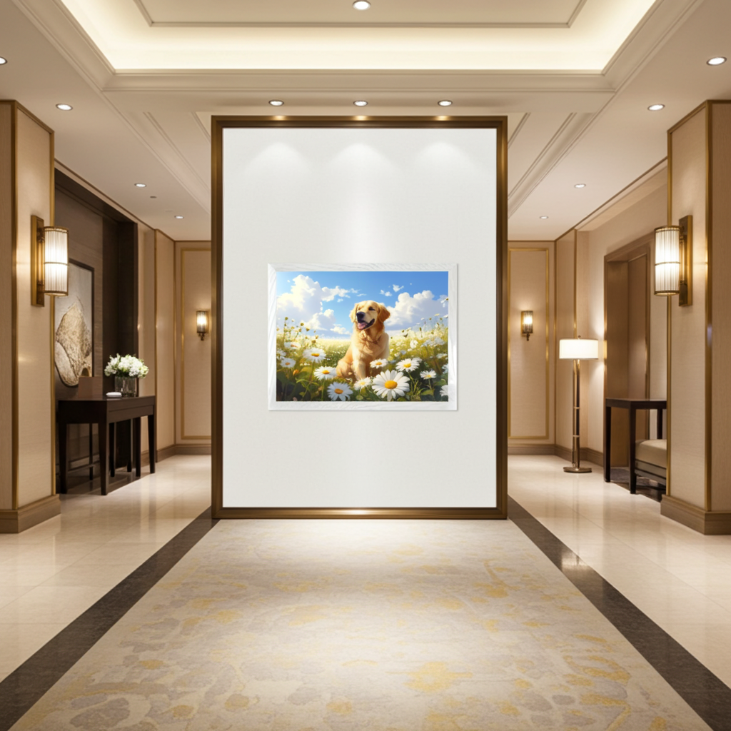 The Golden Lab in Daisies | Joyful Spring Pet Art