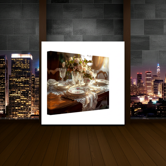 Realistic Vintage Floral Still Life Art - Elegant Dining Room Decor